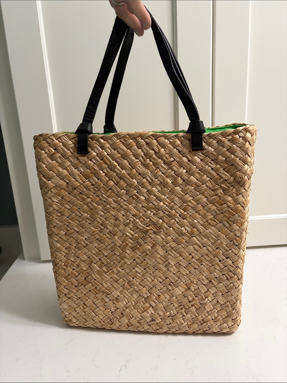 Kate Spade Cabo Holiday Woven Straw Tote Bag with Pink Flowers - RARE, Y2K - Picture 2 of 8